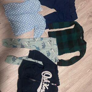 Cozy Kids Navy Logo Hoodie + Mixed Tops and Pants